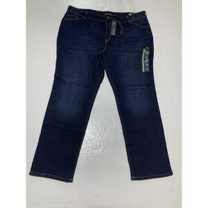 Lee Women's Plus Size Regular Fit Flex Motion Blue Jeans Denim 24W -Straight Leg